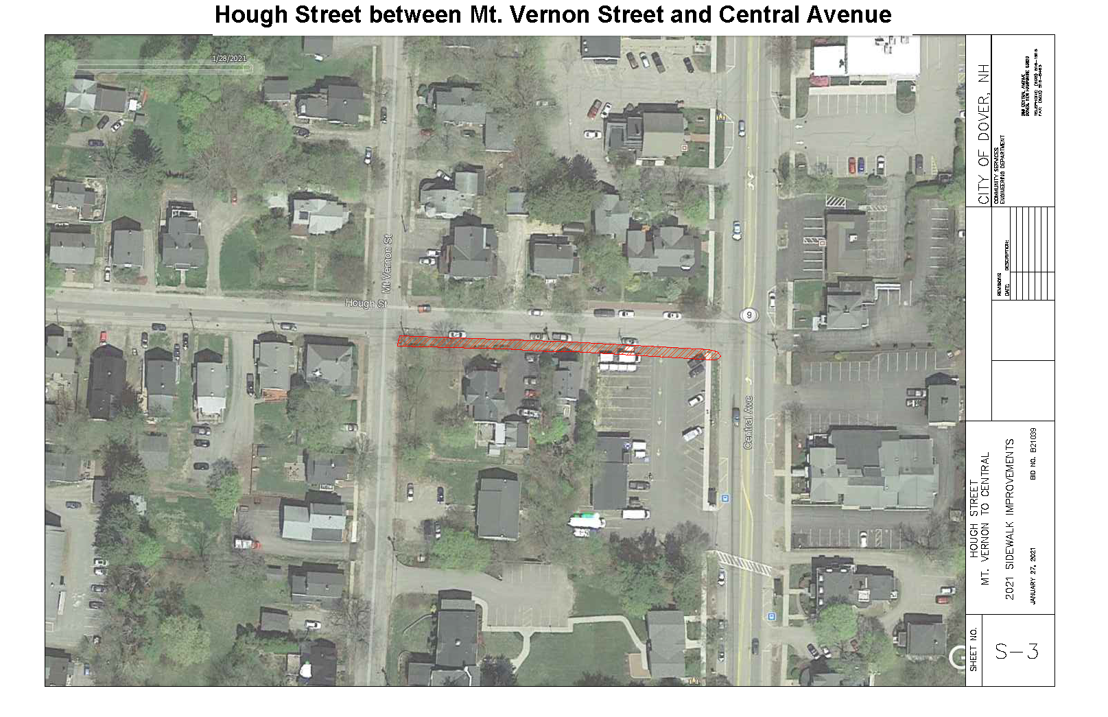2021 Sidewalk Project Map_Hough Street