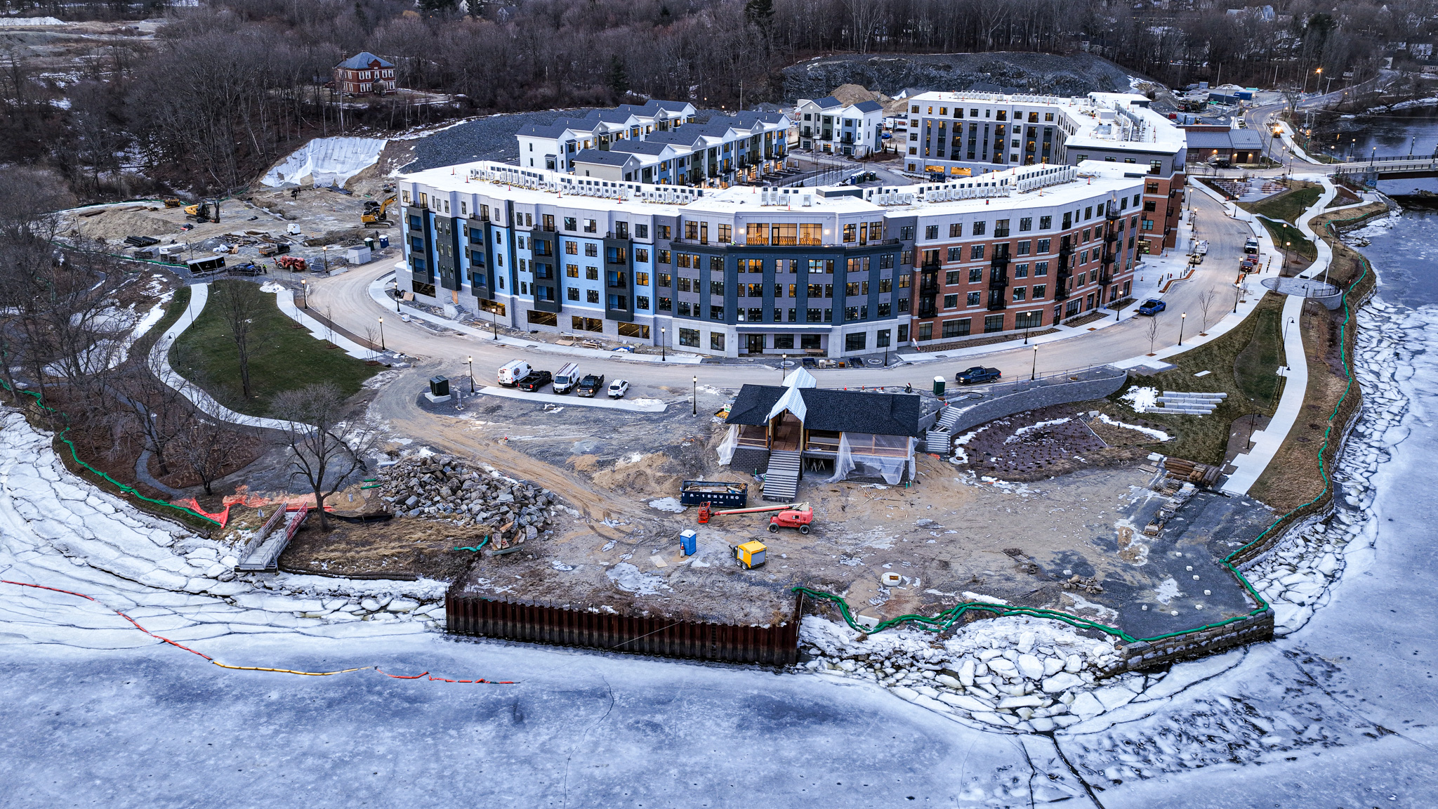 The waterfront development site from the north looking south on January 16 2026