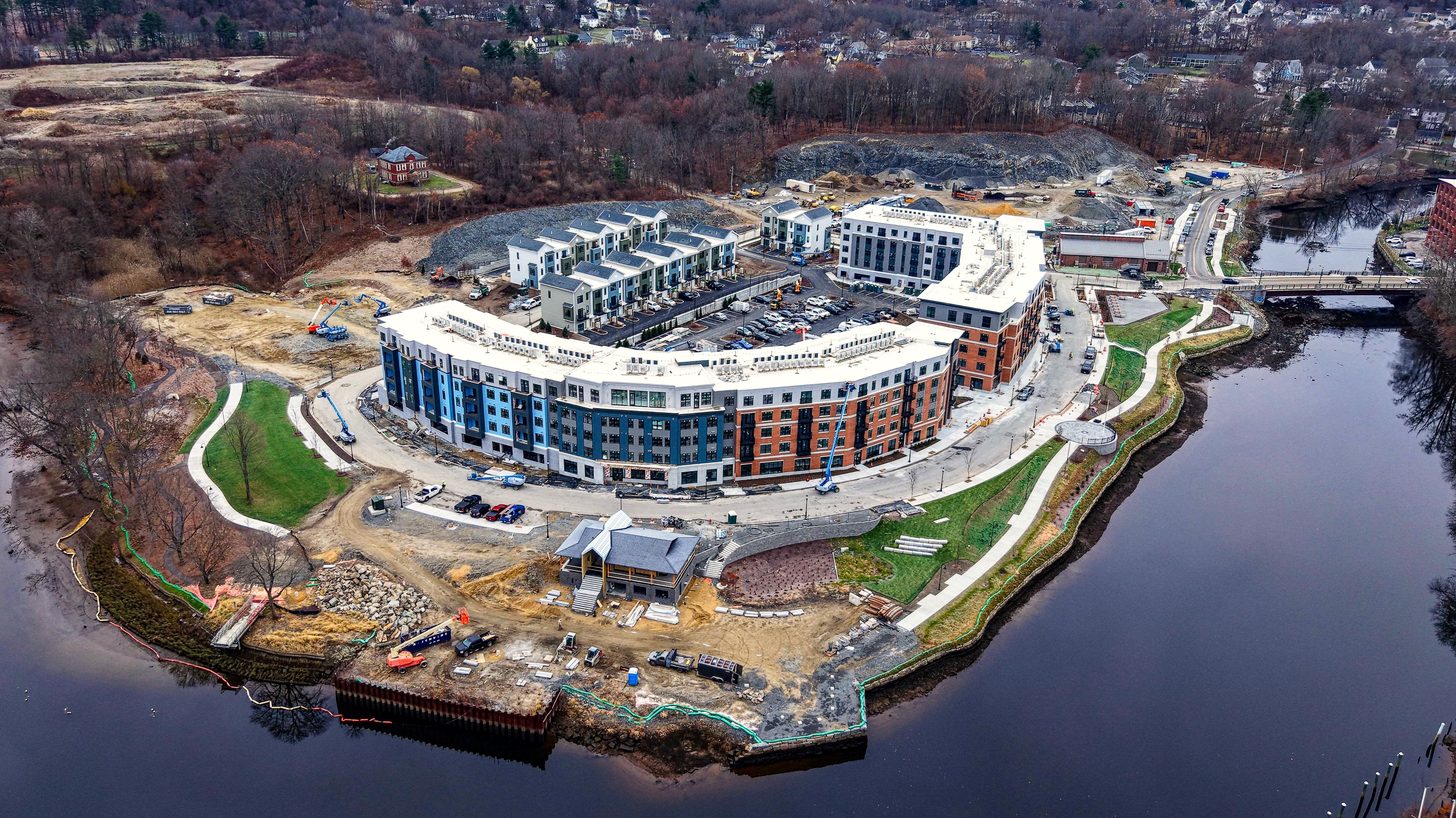 Waterfront Development as it looked on Nov. 25, 2025 Birds eye view of waterfront site on Nov 25 2025