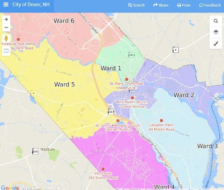 City of Dover Online Maps - Ward Information