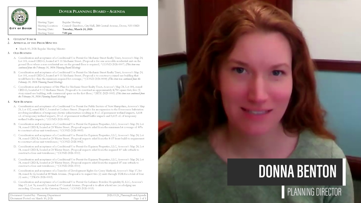 Planning Board Preview, 3/24/2026